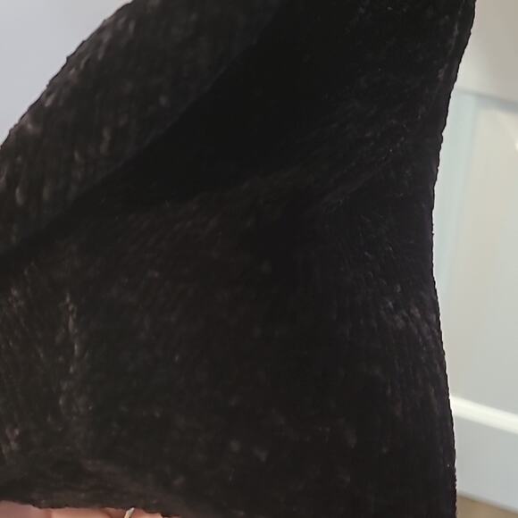 ZARA Velvet Velour Boatneck Dolman Batwing Knit Sweater - Picture 8 of 14